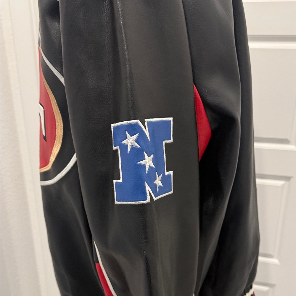 NFL Black and Red Bomber Jacket - Picture 10 of 17